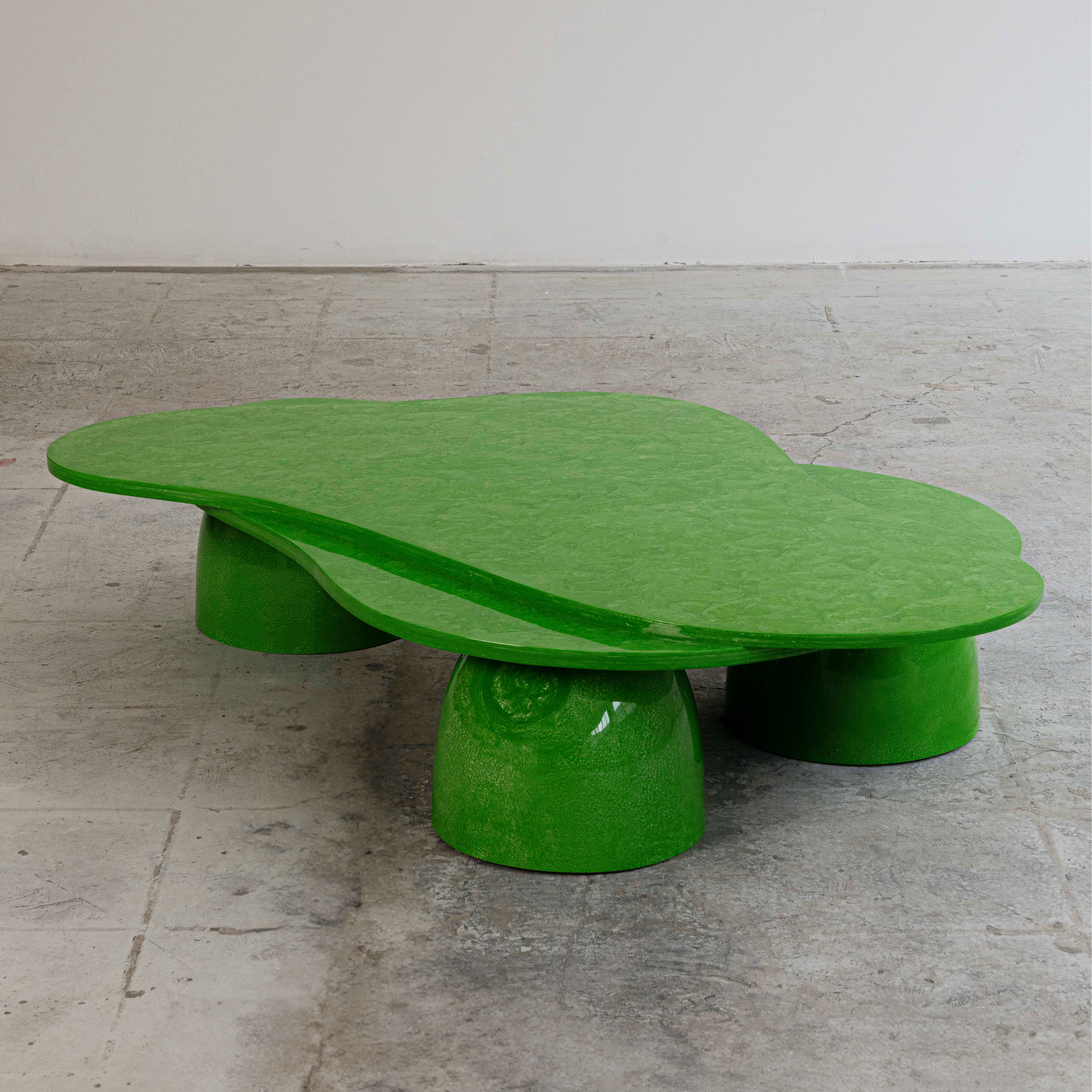 MESA DE CENTRO DE RESINA DE AMOEBA