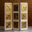 Vintage Bird and Flowers Folding Screen