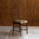Vintage Tiffany-Style Chair with Leopard Upholstery