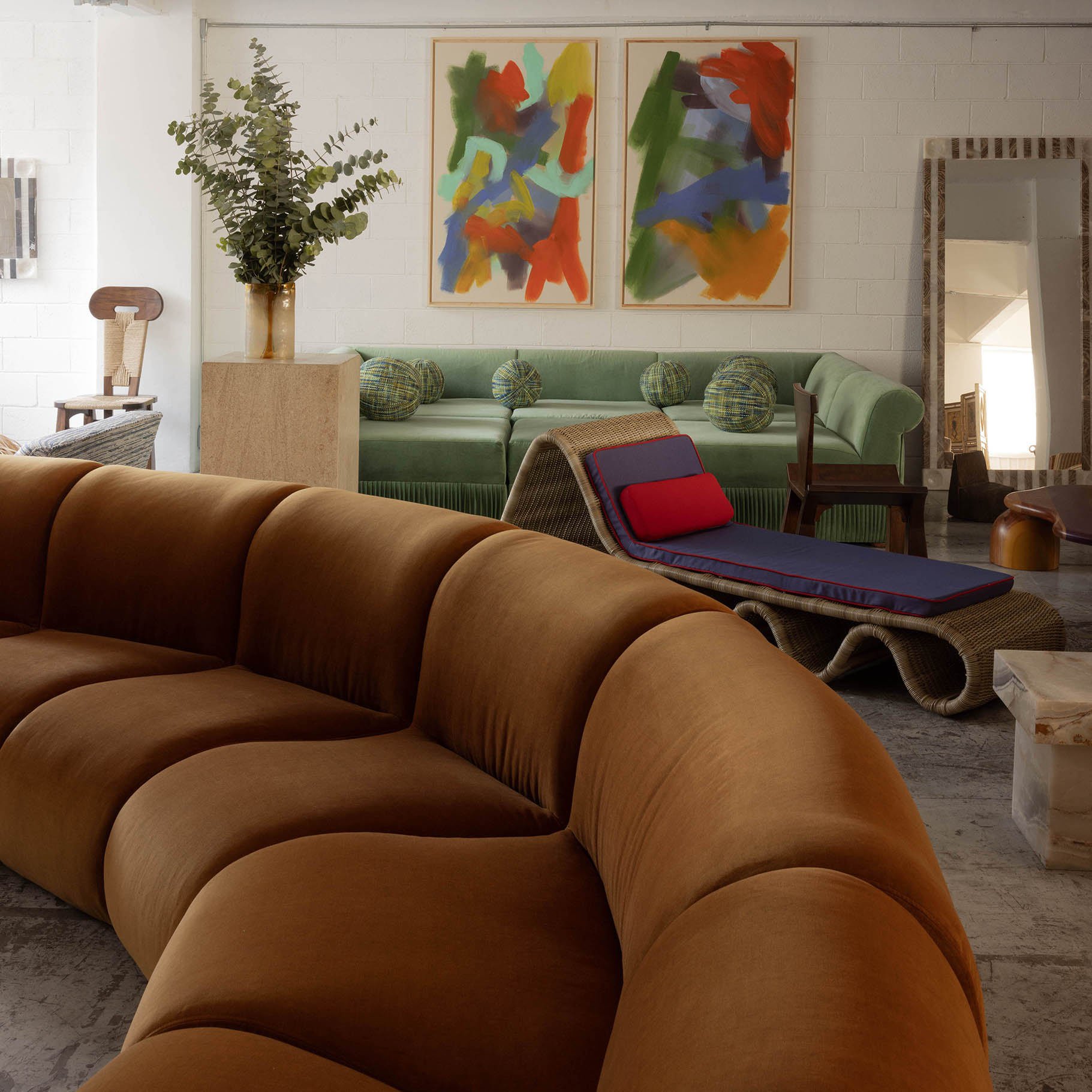 LOUNGE MARÁN  VELVET (7 modular pieces)
