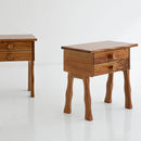 Nightstands in solid cedar wood.