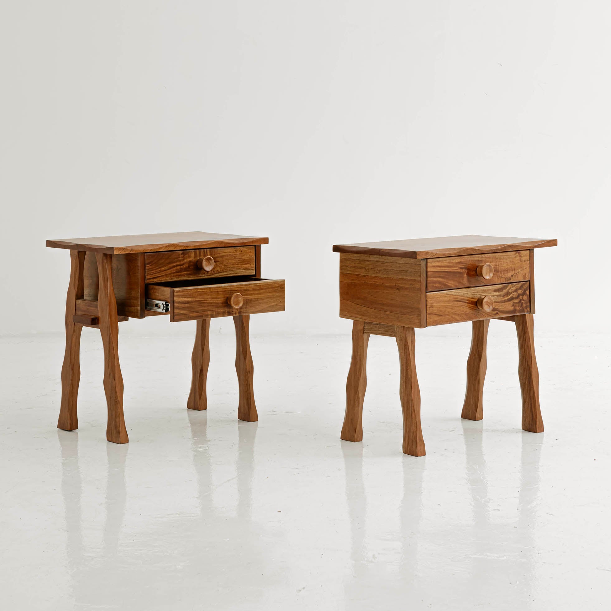 Nightstands in solid cedar wood.