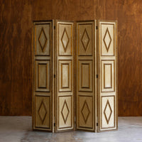 Vintage Bird and Flowers Folding Screen