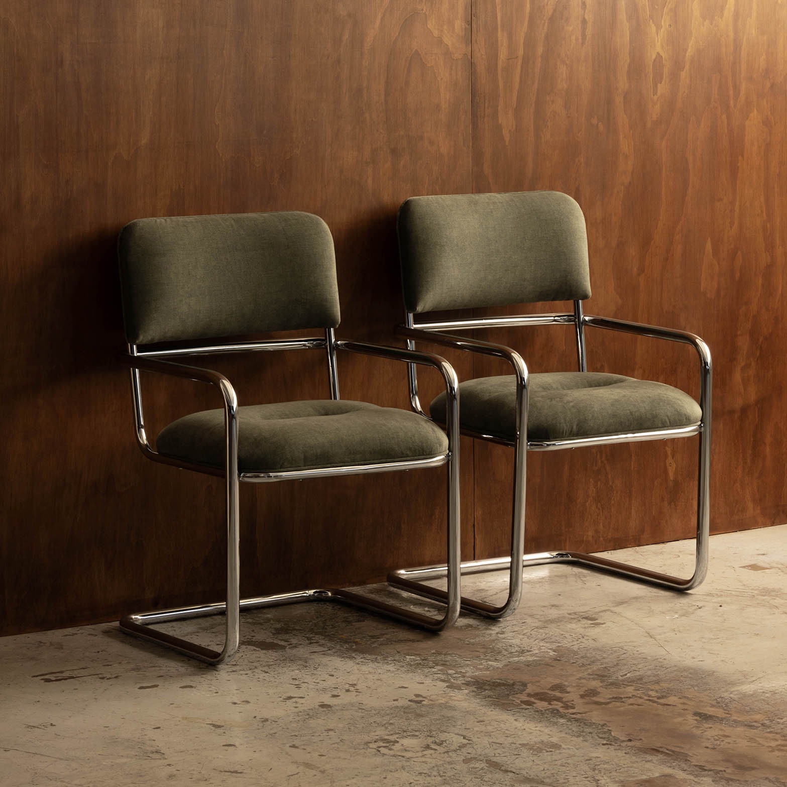 Vintage Chrome Cantilever Chair