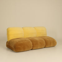 TWO-TONE PLEATED SOFA