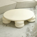 DONUT COFFEE TABLE IN BUTTERMILK HIGH GLOSS FINISH