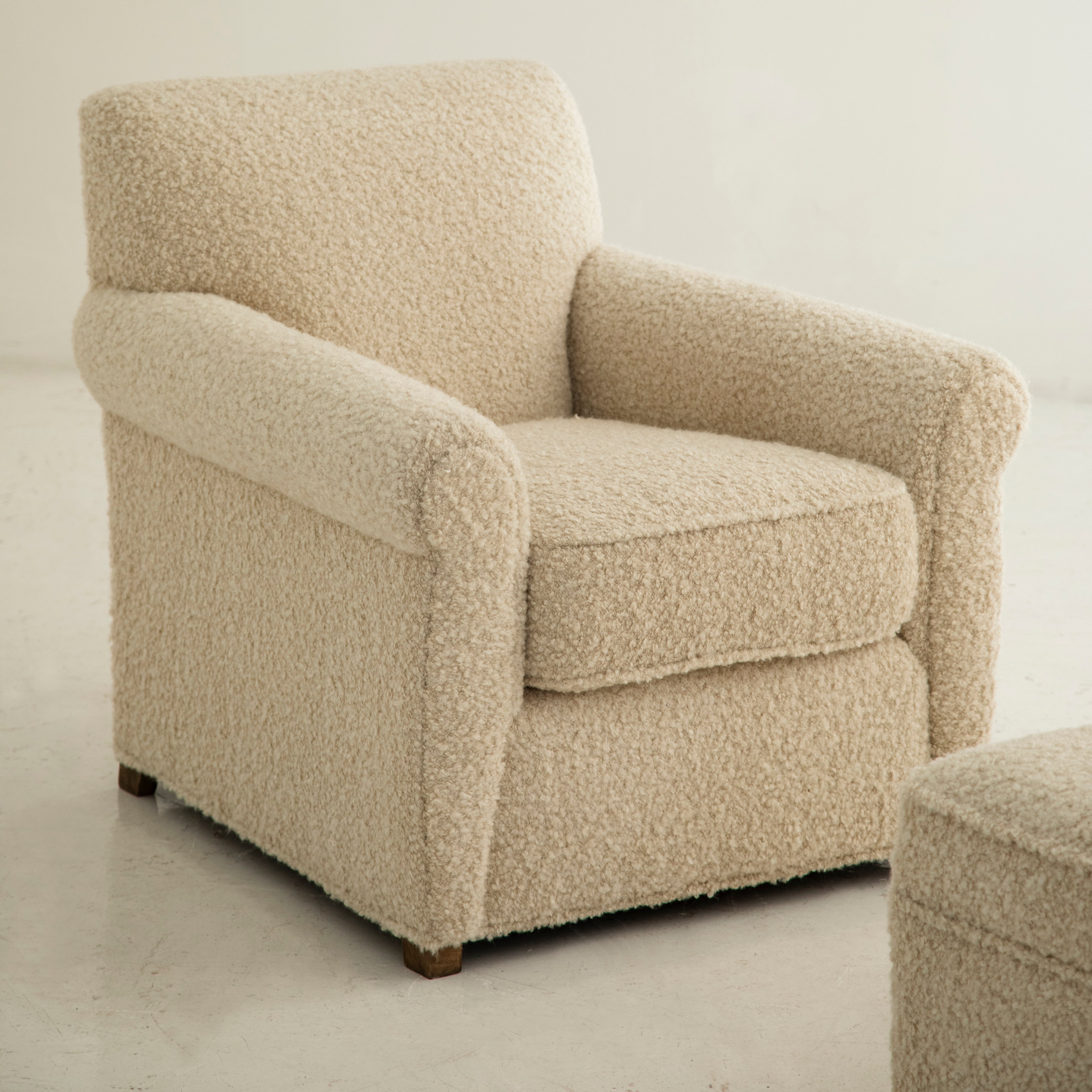 Vintage Armchair & Ottoman Set