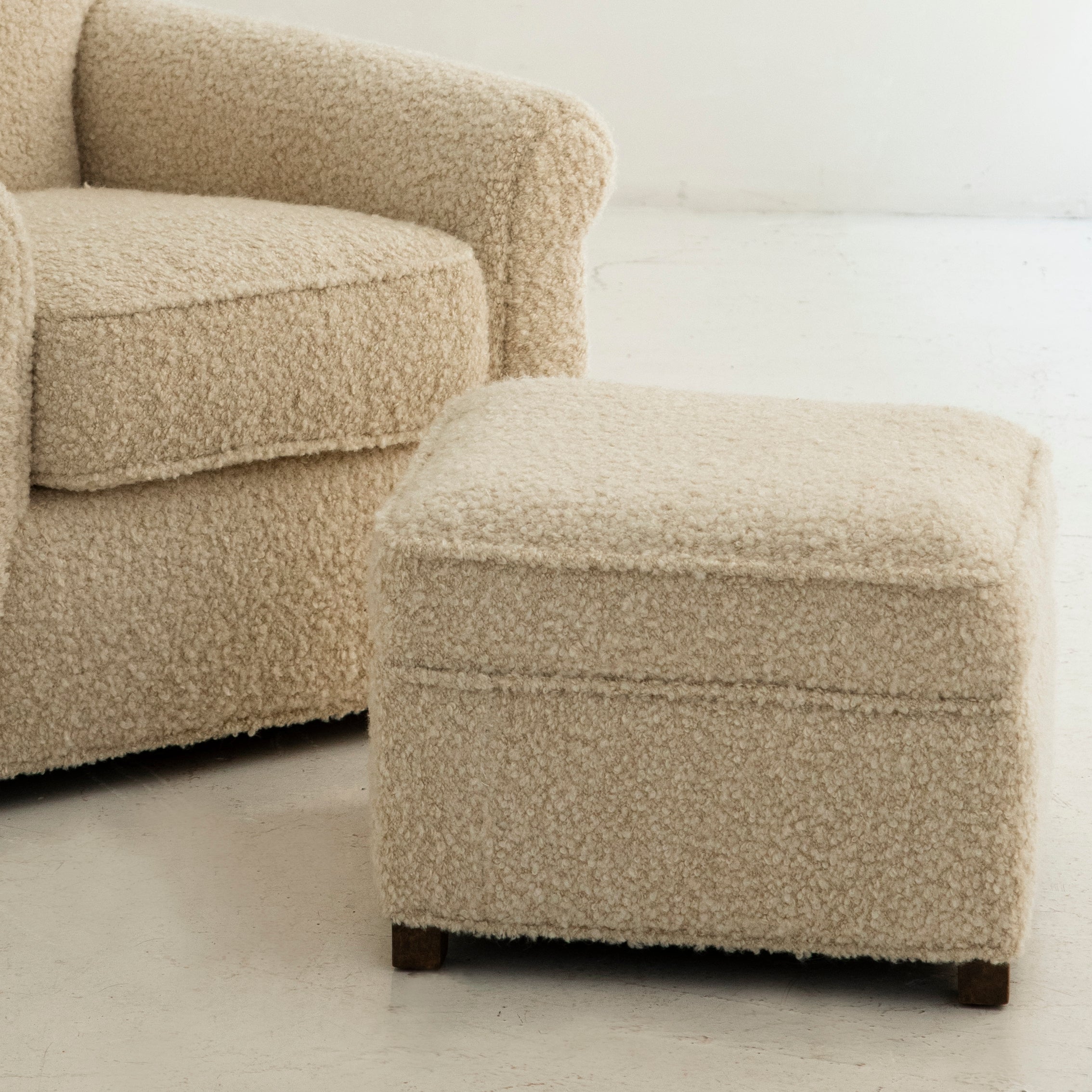 Vintage Armchair & Ottoman Set