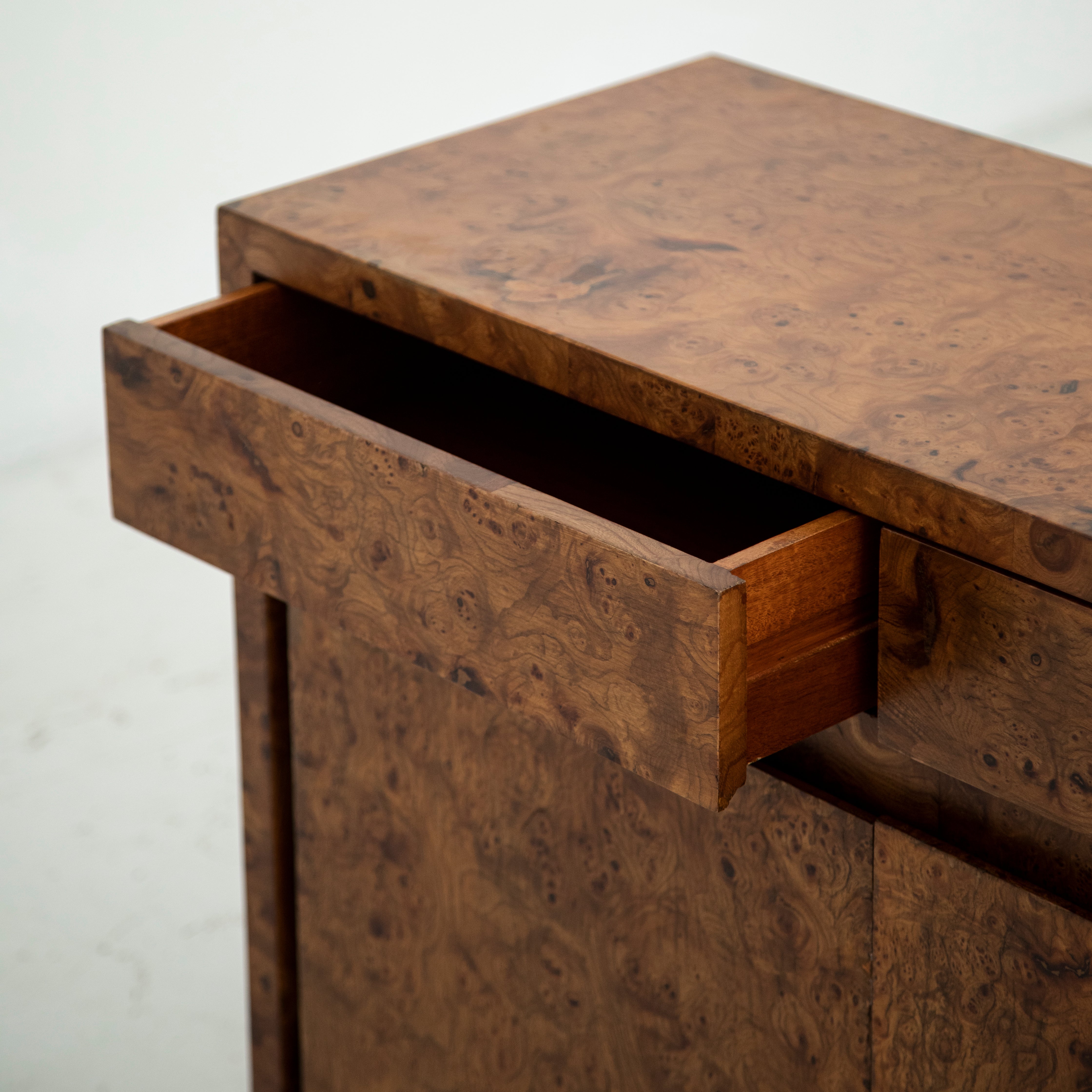 Vintage Elm Burl Sideboard