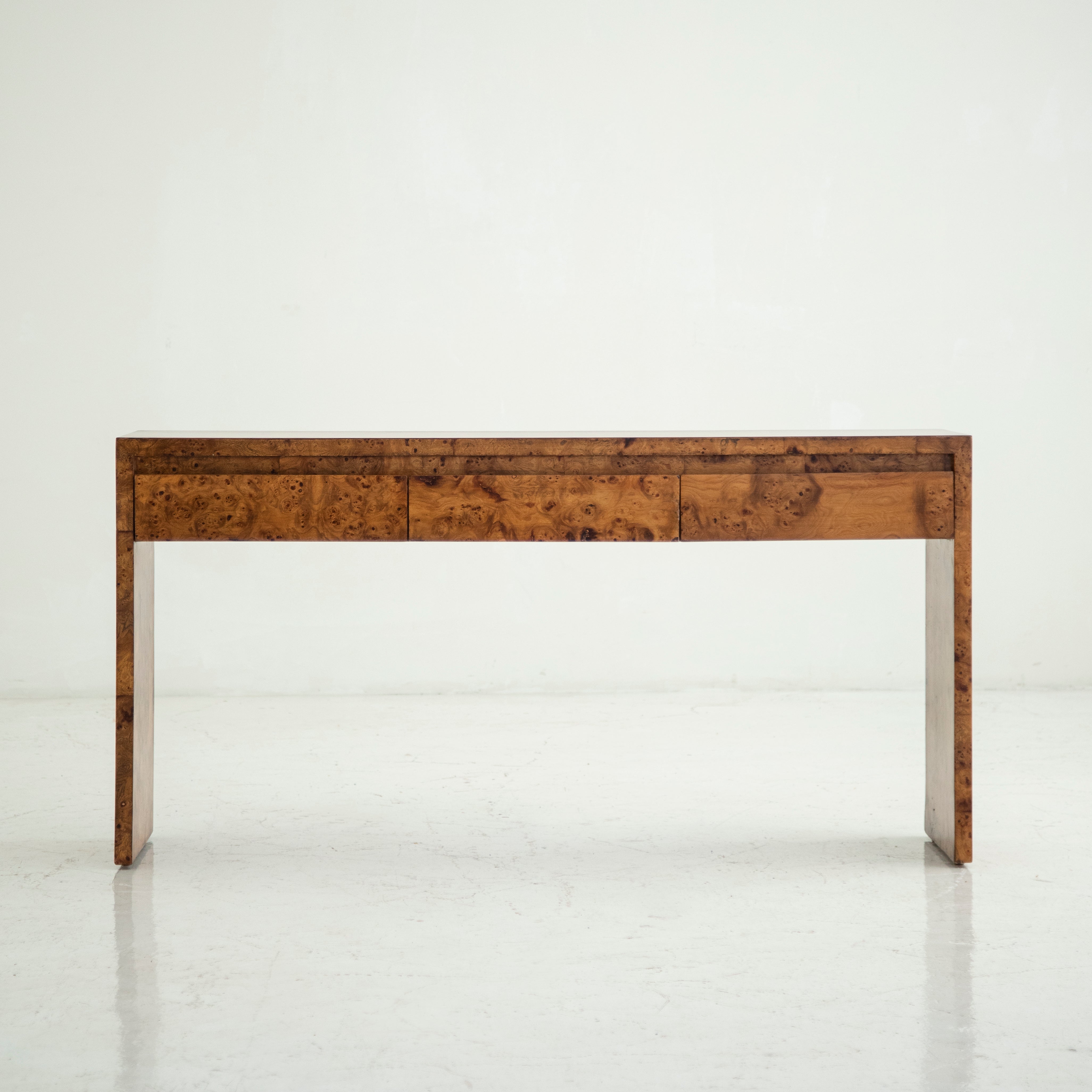 Vintage Burl Wood Console