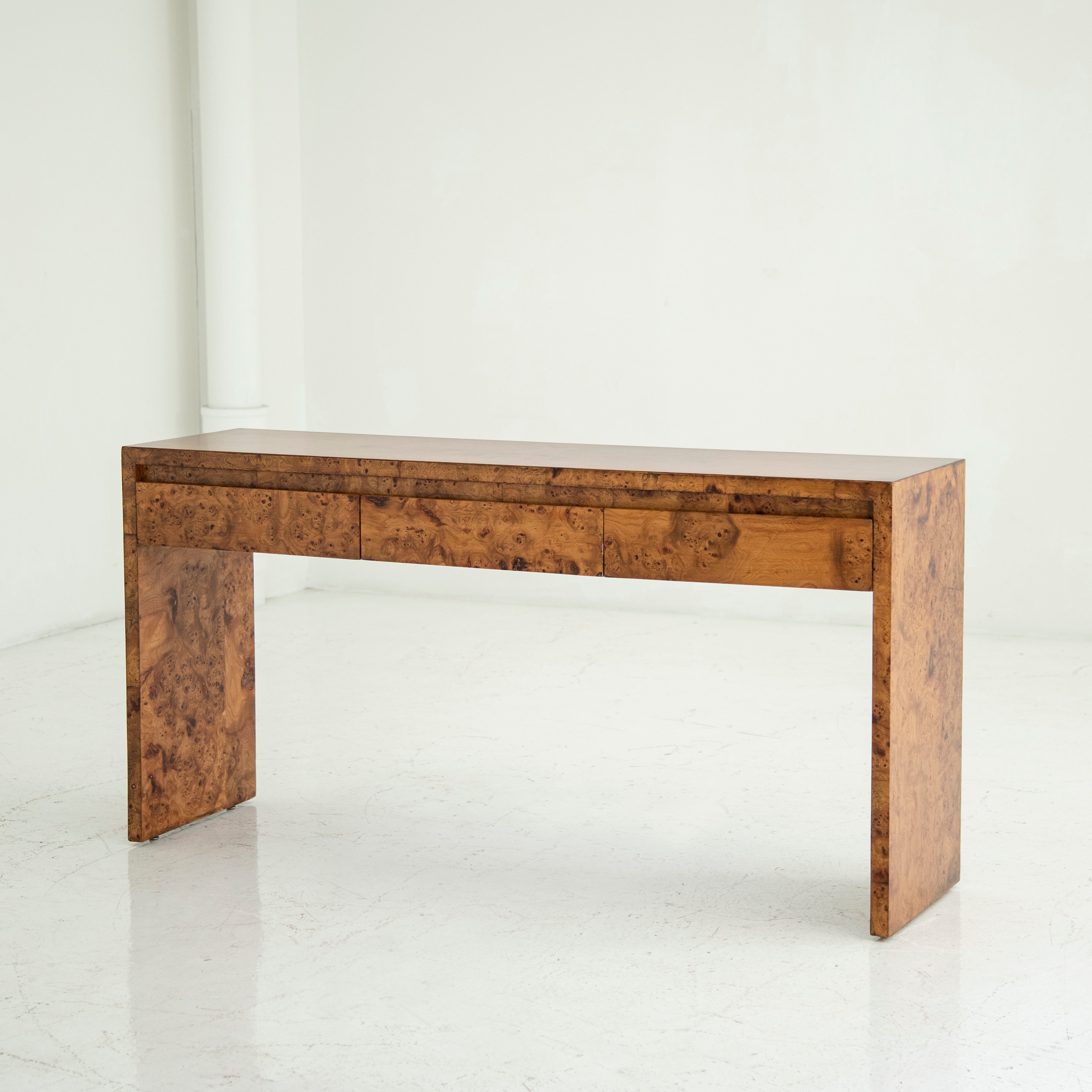 Vintage Burl Wood Console