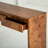 Vintage Burl Wood Console