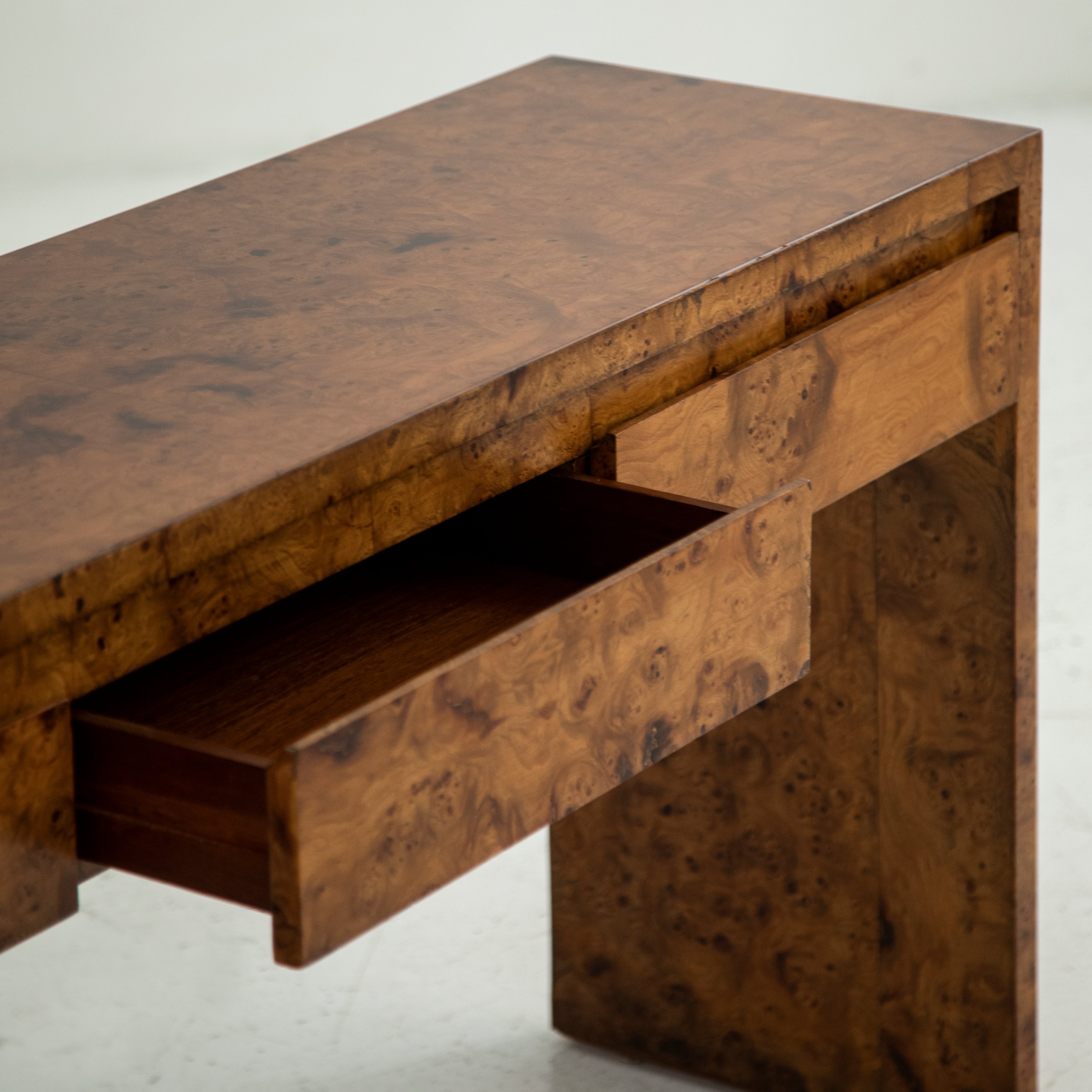 Vintage Burl Wood Console