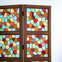 Vintage Stained Glass Screen