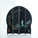Vintage Hand-Painted Folding Screen