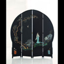 Vintage Hand-Painted Folding Screen