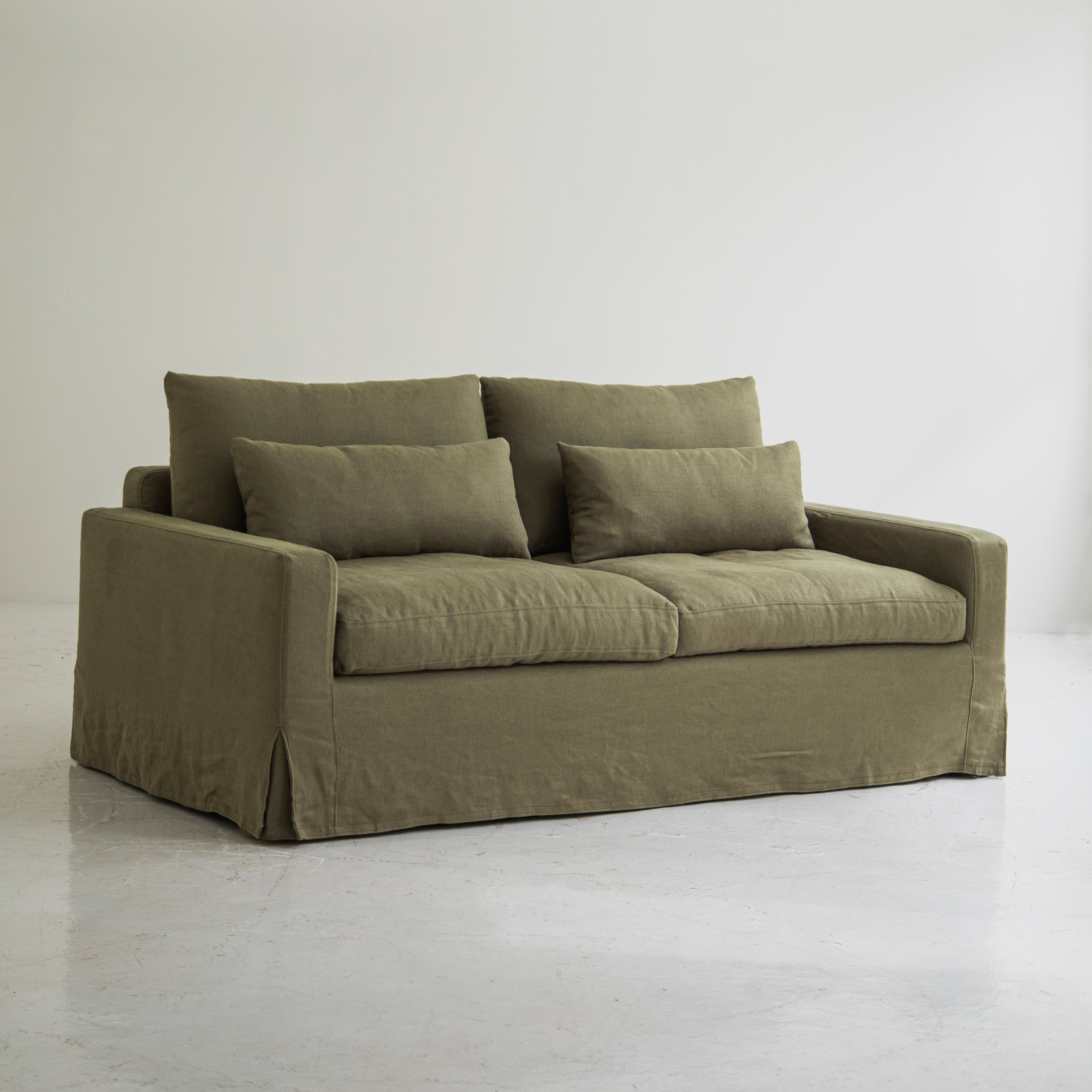 Mon No. 3 Sofa – Natural Linen & Feather