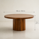 Vintage Round Pedestal Dining Table