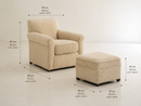Vintage Armchair & Ottoman Set