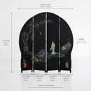 Vintage Hand-Painted Folding Screen