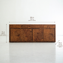 Vintage Elm Burl Sideboard