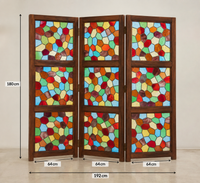 Vintage Stained Glass Screen